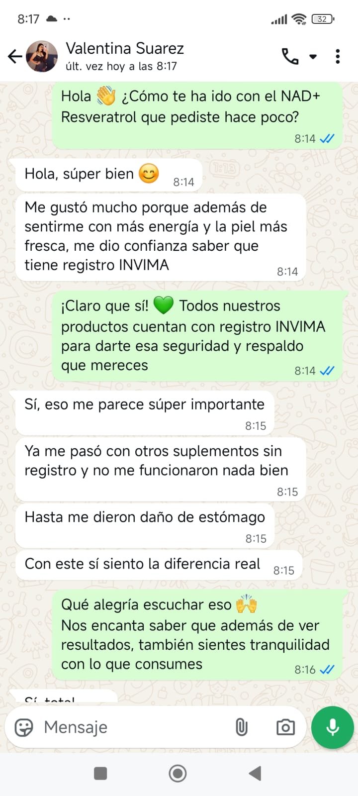 Valentina Suarez - Testimonio